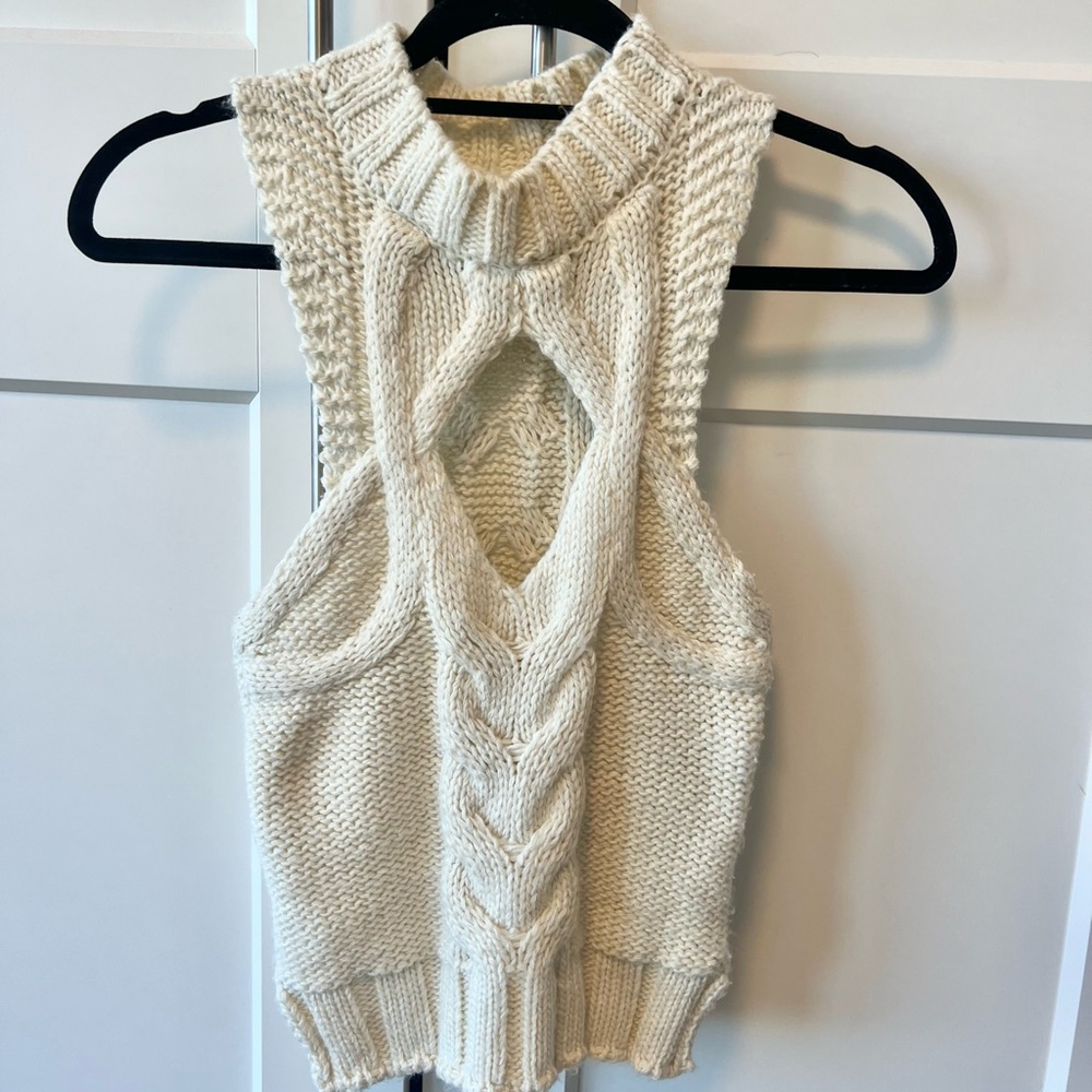 COPY - For Love & Lemons Keke cable knit tank top XS